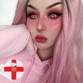 Cosplay Rotes Kreuz Farbige Kontaktlinsen